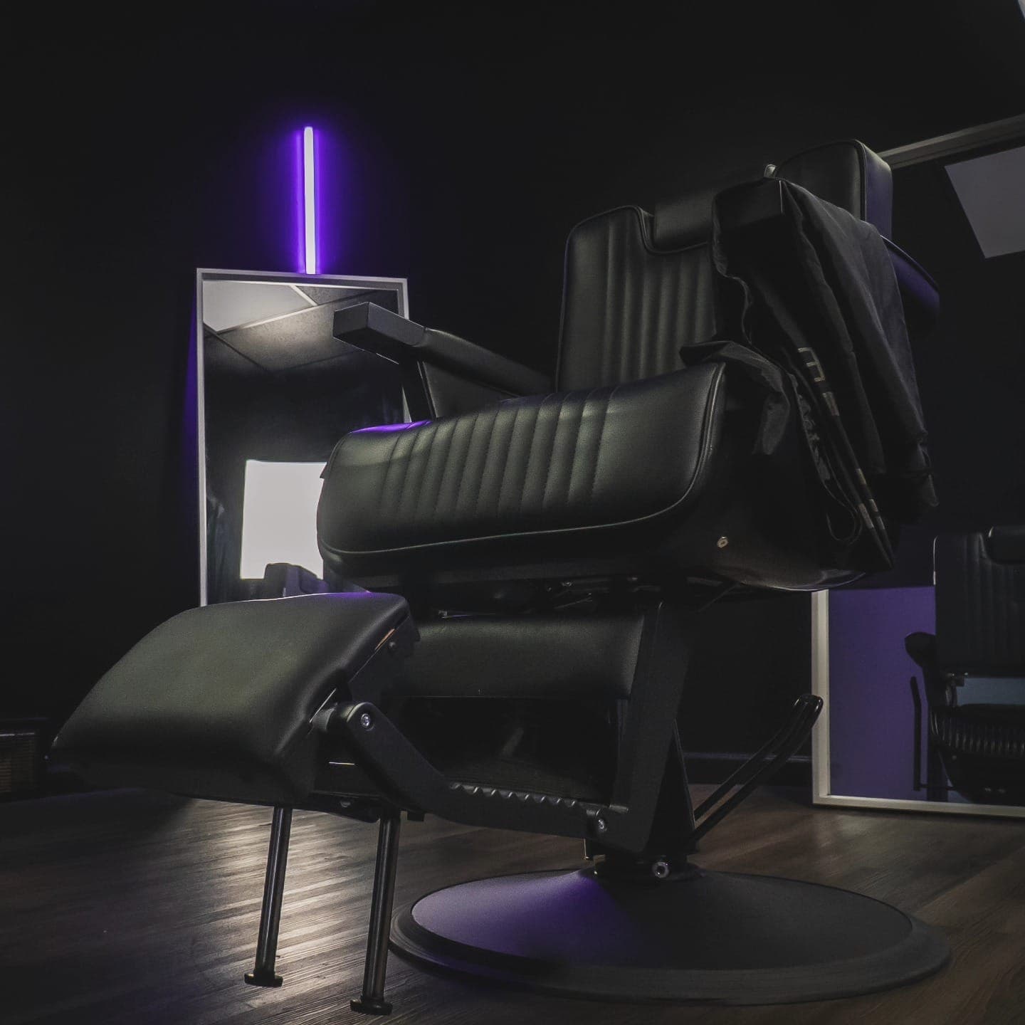 Barber chair in the studio