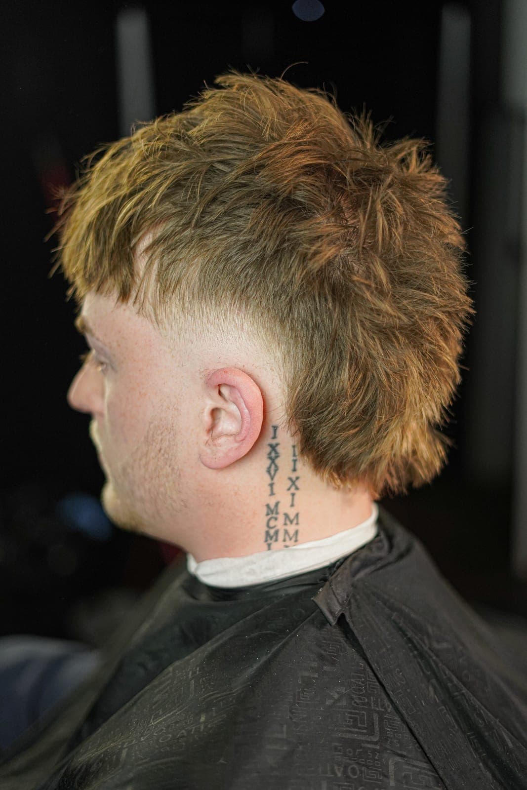 Textured mullet with a fade